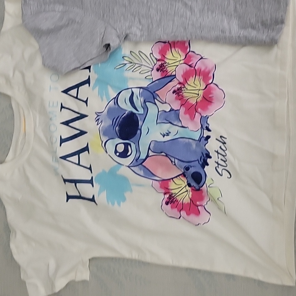 Disney Kids' White and Gray T-Shirts Set
